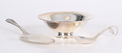 Three Pieces of Georg Jensen Sterling Tableware