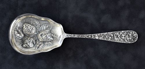 STIEFF STERLING SILVER BERRY SERVING SPOON