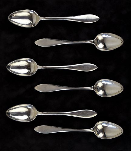 STERLING SILVER  SPOONS (6)