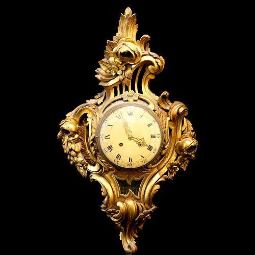 Antique Swedish Louis XVI Style Cartel Clock