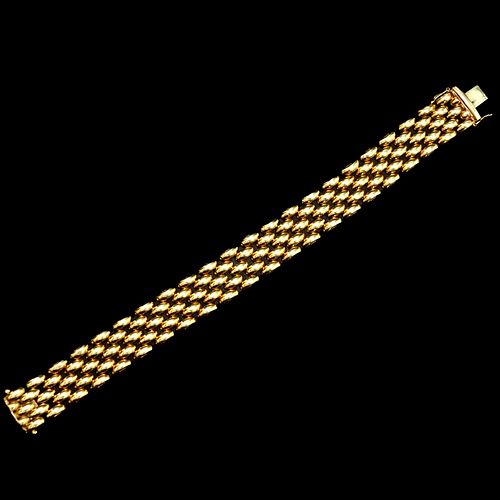 Mens Vintage Italian 14K Yellow Gold Bracelet
