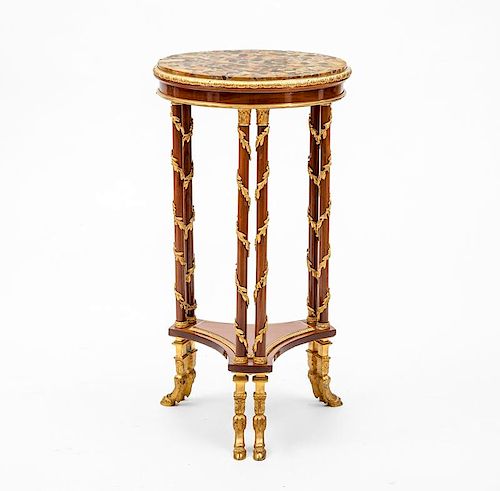Louis XVI Style Gilt-Metal-Mounted Mahogany Side Table, 20th Century