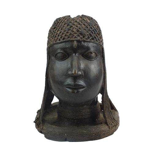 Antique Benin Bronze Sculpture