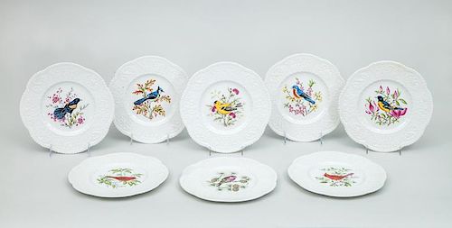 Set of Eight Royal Cauldon Ironstone Bird Plates, After Henry A. Pausch
