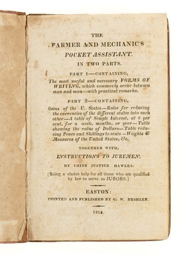 1818 EASTON, PENNSYLVANIA REFERENCE BOOK