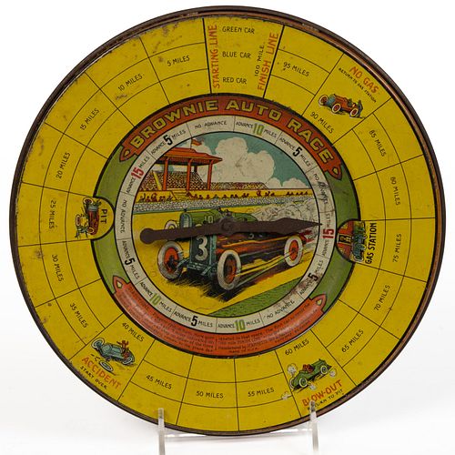 JEANNETTE TOY CO. BROWNIE AUTO RACE GAME