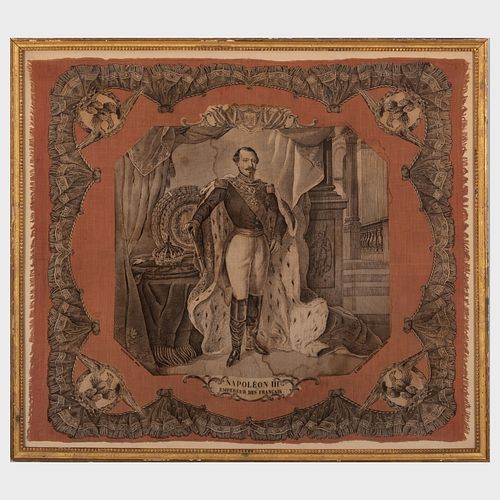 French Printed Cotton Portrait of Napoleon III