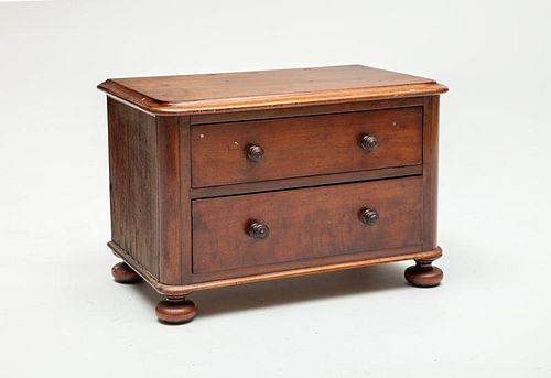 Victorian Mahogany Miniature Two-Drawer Chest of Drawers
