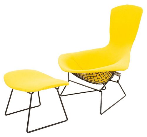 Harry Bertoia for Knoll Bird Lounge Chair & Stool