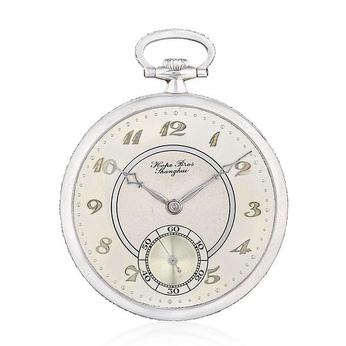 Hope Brothers Shanghai Pocket Watch in Platinum with Diamonds