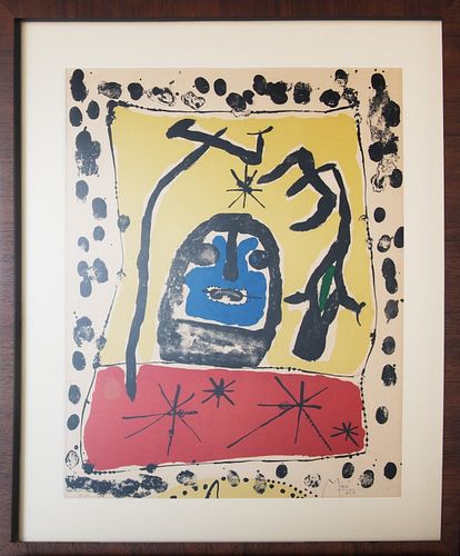 Framed Miro 'Galerie Matarasso' Lithograph c.1957