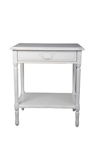 Louis XV Style White Painted Side Table