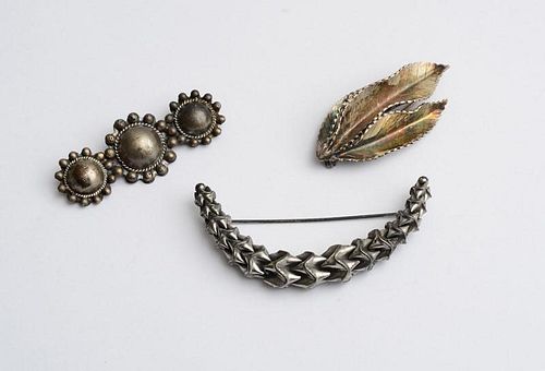 Group of Three Brooches