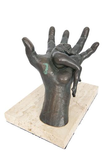 Lorenzo Quinn "Trust' Bronze Sculpture