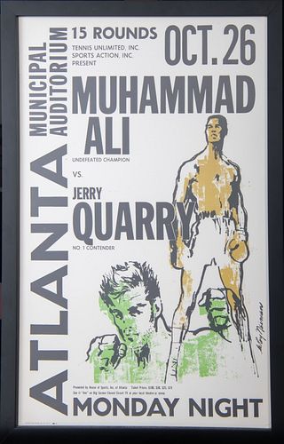 Ali vs. Quarry Atlanta Fight Vintage Poster