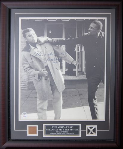 Muhammad Ali Photo Signed by Bill Russell