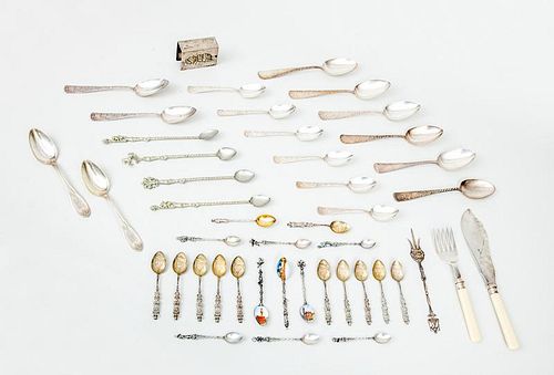 Group of Silver-Plate and Other Metal Flatware