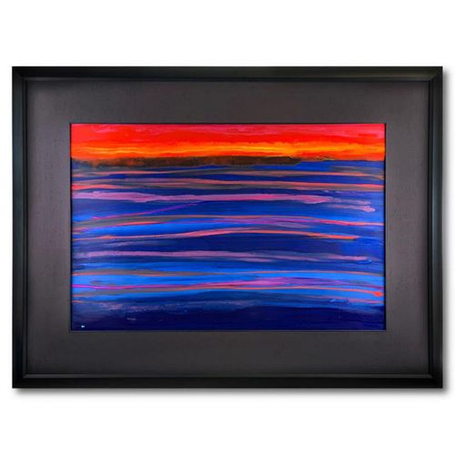 Wyland, "Conas Dawn" Framed Original Painting on Board, Hand Signed with Letter of Authenticity.