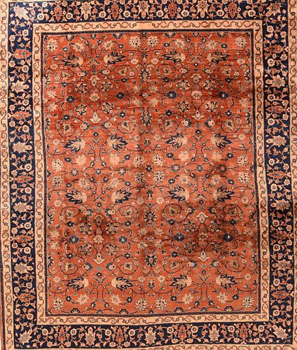 NO RESERVE Antique Mohajeran Sarouk Rug 9'2'' x 11'0'' (2.79 x 3.35 m)