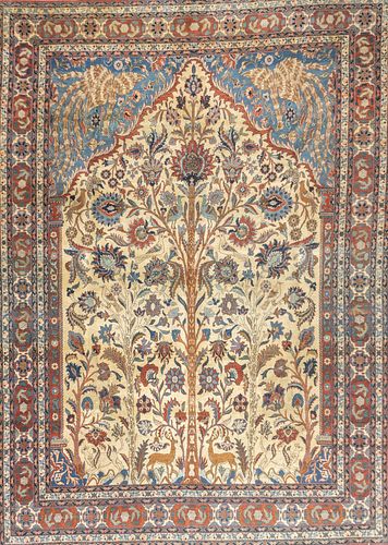 NO RESERVE Antique Isfahan Rug 8’5” x 11’8” (2.57 x 3.56 m)