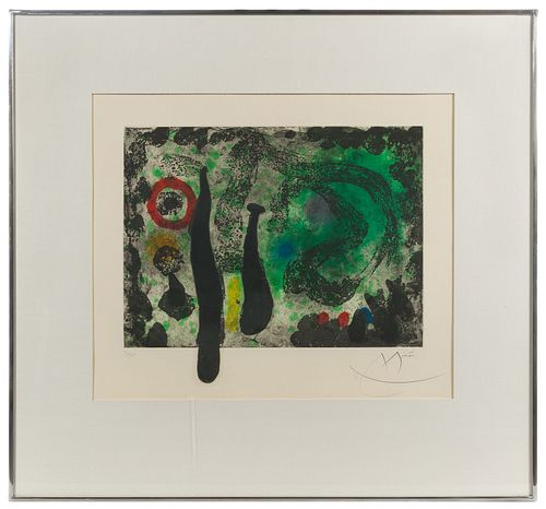 Joan Miro (Spanish, 1893-1983) 'Le Jardin de Mousse' Aquatint