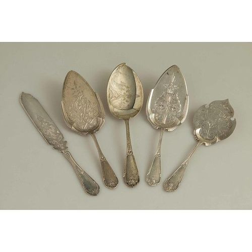 Vanderslice Silver Serving Pieces, Gargoyle Pattern