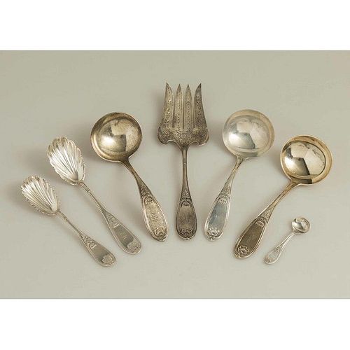 Silver Serving Pieces, Waterlily Pattern