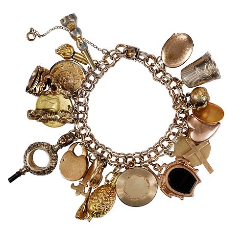 Gold Filled 12kt. Charm Bracelet with Charms