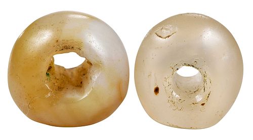 Two Iranian Carved Chalcedony Seals