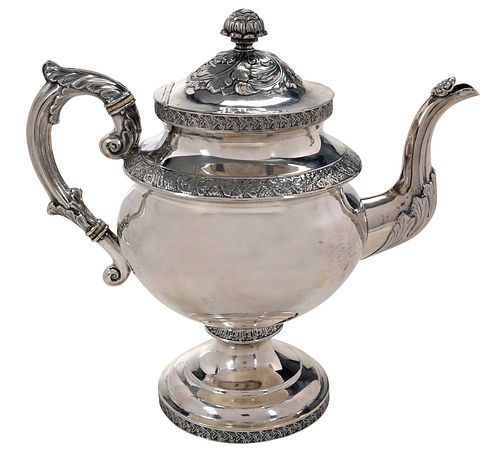 American Coin Silver Large Coffee Pot