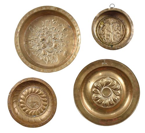 Four Continental Brass Plates, Alms Plate