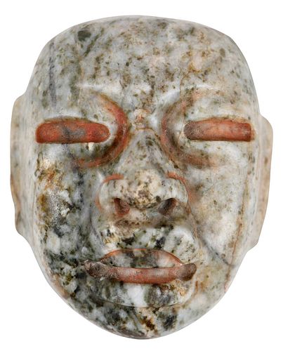 Olmec Style Carved Jade Maskette