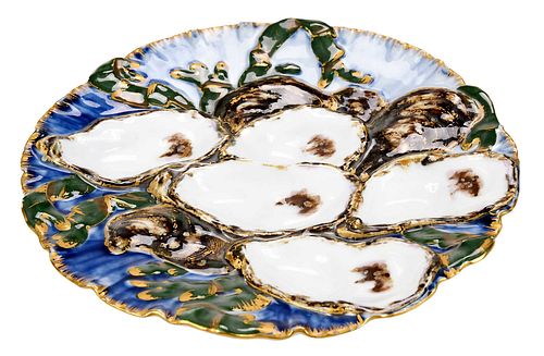 White House Limoges Porcelain Oyster Plate, Rutherford B. Hayes
