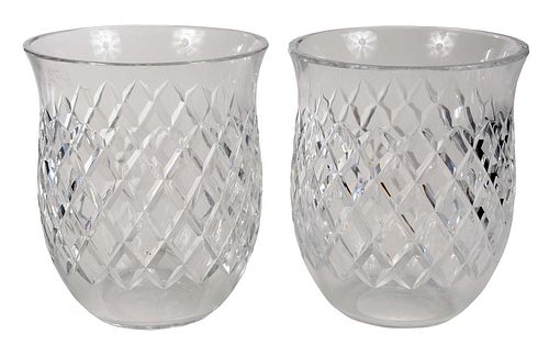 Pair of Baccarat Glass Wine Coolers