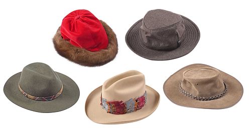 Five Assorted Fashion Hats