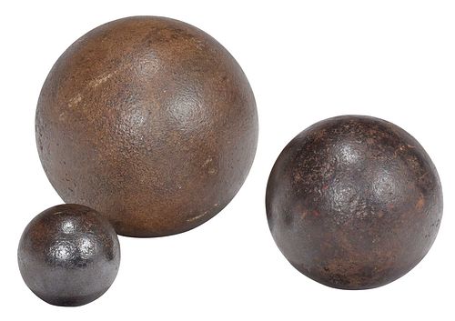 Three Iron Cannonballs 