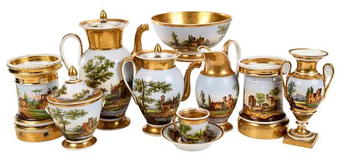 22 Pieces, Old Paris Porcelain Tea Service