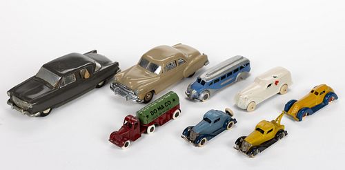 ASSORTED DIECAST AND PLASTIC MODEL TOY CARS, LOT OF EIGHT