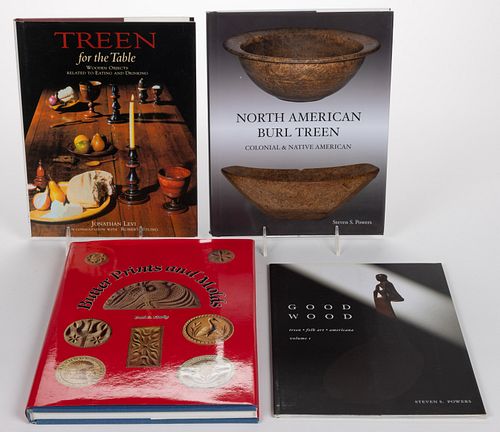 AMERICAN AND ENGLISH TREENWARE REFERENCE VOLUMES, LOT OF FOUR