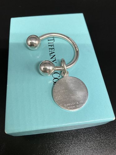 TIFFANY AND CO 925 STERLING SILVER KEY CHAIN WITH BOX