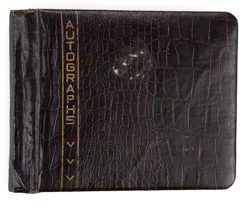 1946 AUTOGRAPH ALBUM WITH JOE DIMAGGIO AND OTHER AUTOGRAPHS