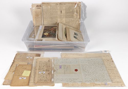ASSORTED MANUSCRIPT AND PRINTED MATERIALS, UNCOUNTED LOT