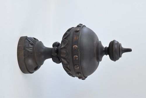 MAHOGANY CARVED ARCHITECTURAL FINIAL