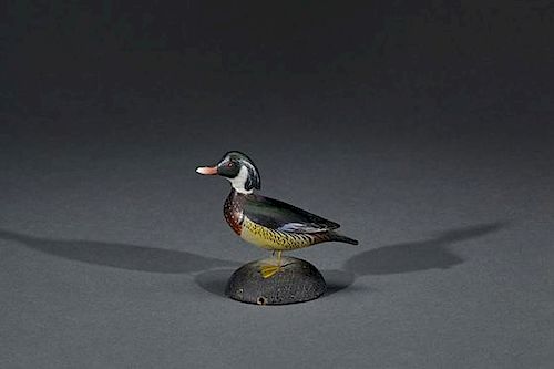 Miniature Wood Duck Drake A. Elmer Crowell (1862-1952)