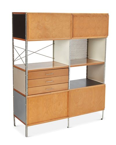 Ray and Charles Eames (1912-1988 and 1907-1978), Model 420 storage unit for Herman Miller, circa 1960s, 58.5" H x 46.875" W x 16.875" D
