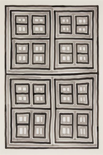 James Siena (b. 1957), Untitled, 1999, India ink and graphite on paper, Sheet: 60" H x 40" W