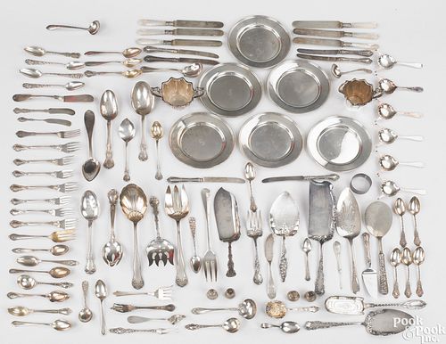 Group of sterling and plated tableware, 83.4 ozt.