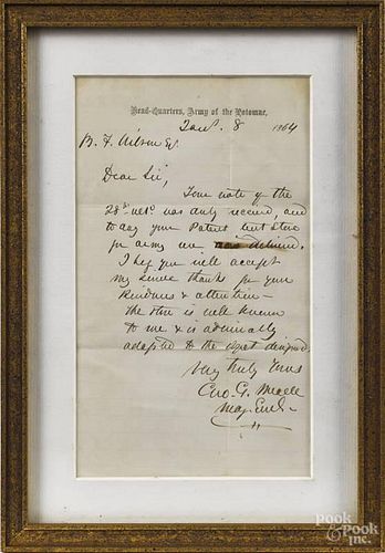 George B. McClellan signed letter, dated May 14
