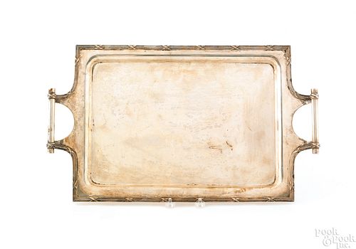 Russian silver tray bearing Fabergé maker's mark,2