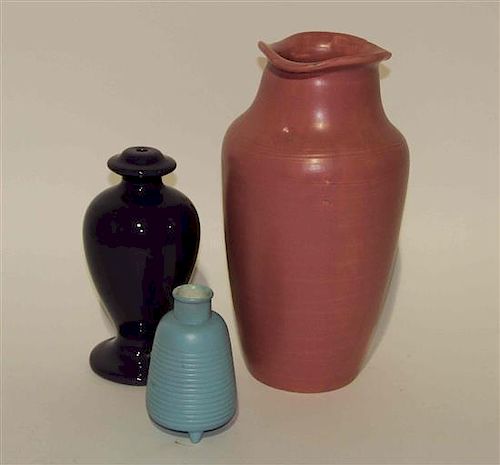 A Group of Eight Haeger Pottery Pottery Vases Height of tallest 14 1/2 inches.